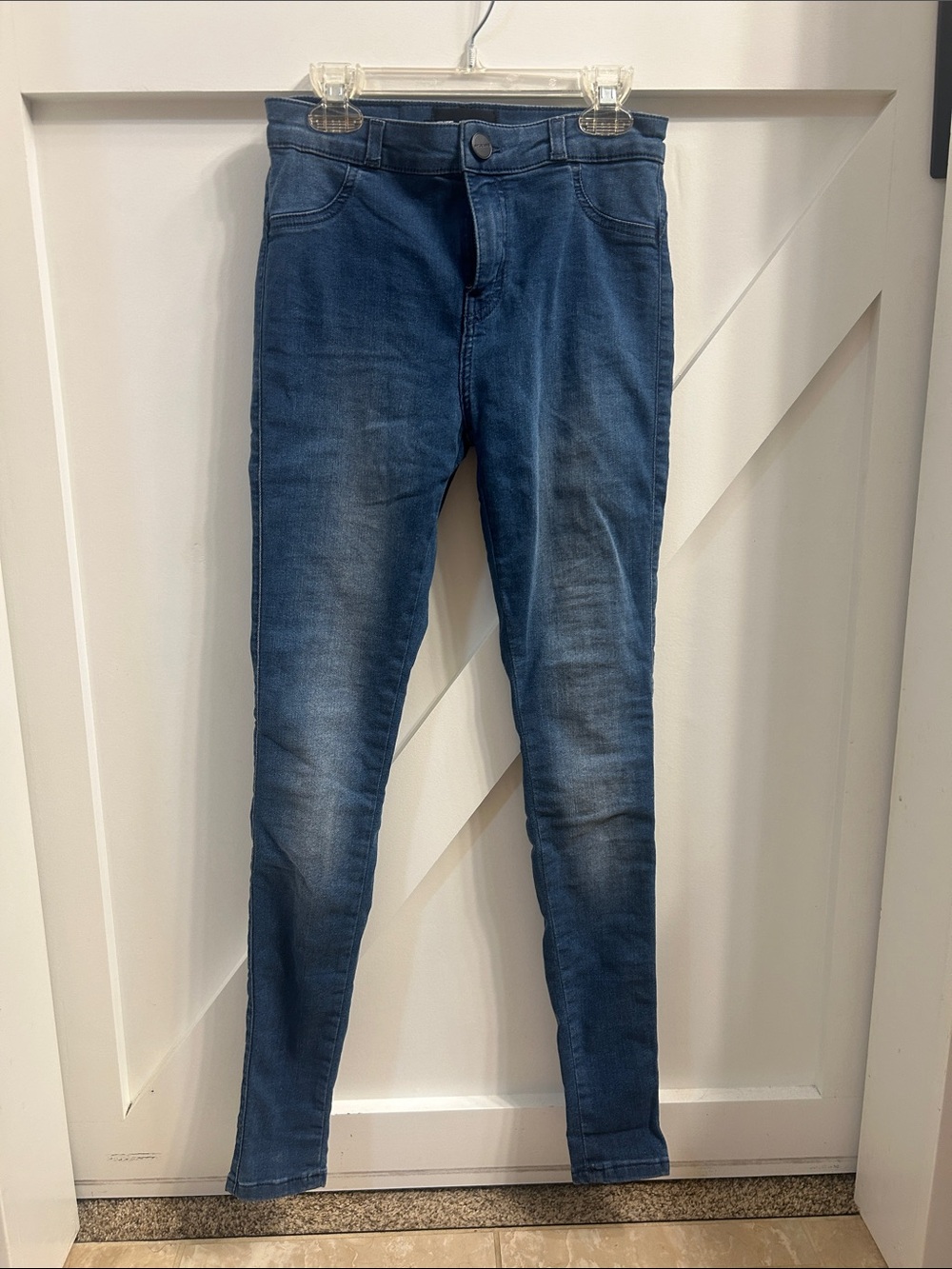 FITJEANS Women’s Skinny Jeans in Dark Blue Wash